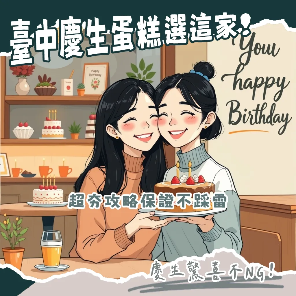 生日蛋糕台中精選推薦，多種風格與客製化選擇，讓你輕鬆找到最棒的慶生蛋糕。