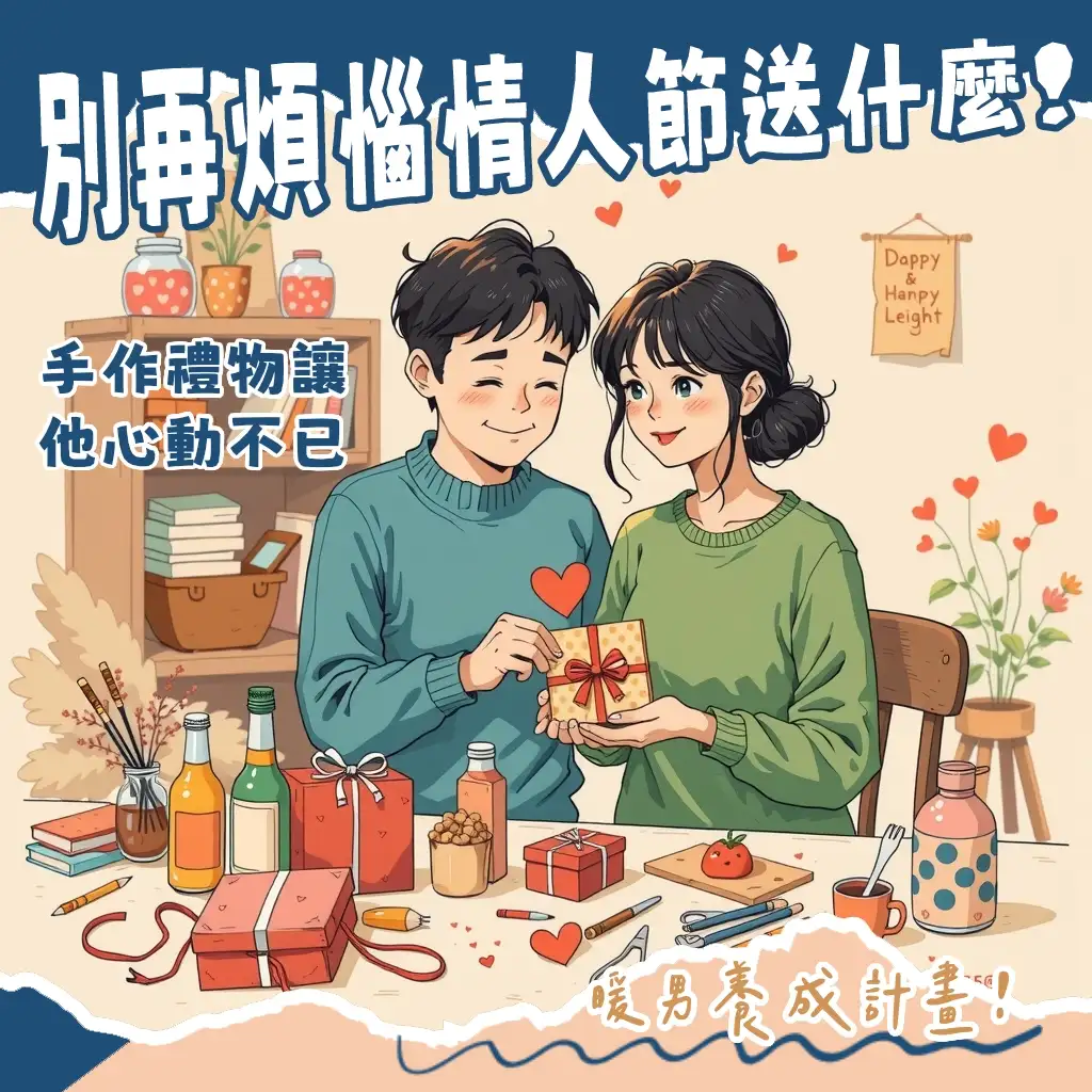 情人節禮物DIY指南：各種創意手作禮物教學與建議，讓手殘黨也能輕鬆做出心意爆棚的專屬禮物。