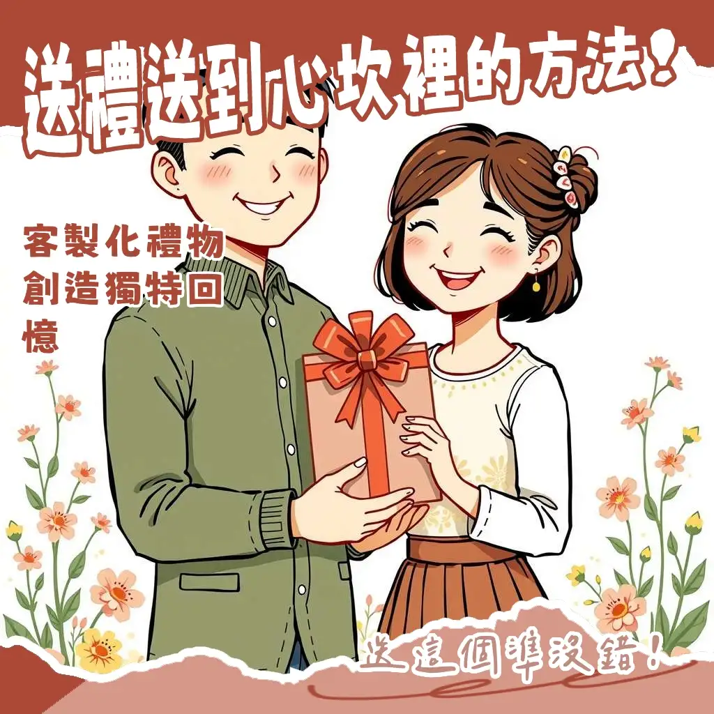 客製化結婚禮物：似顏繪無框畫、刻字對杯、創意燈飾，為新人打造專屬的永恆紀念，讓祝福心意滿滿。