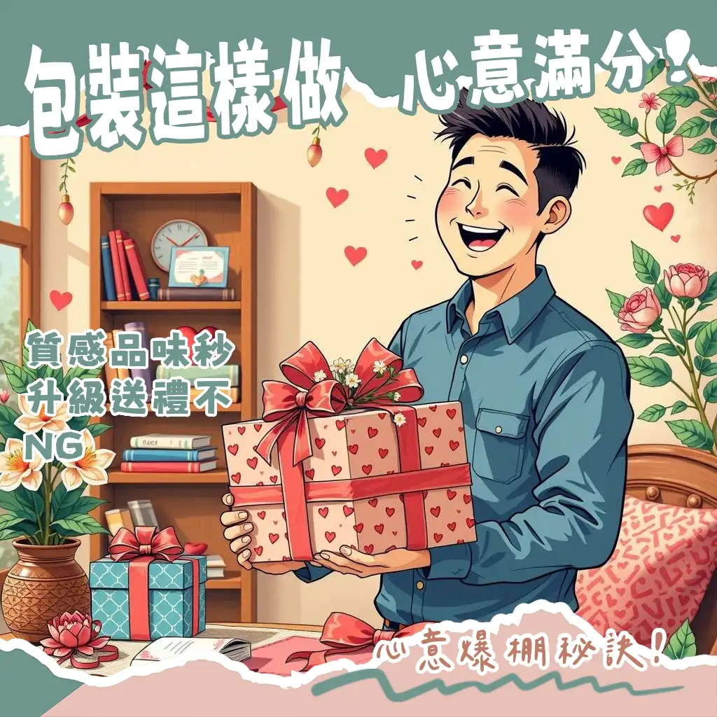情人節禮物包裝訣竅：如何選包裝紙、打緞帶、裝飾與客製化，傳達滿滿心意。