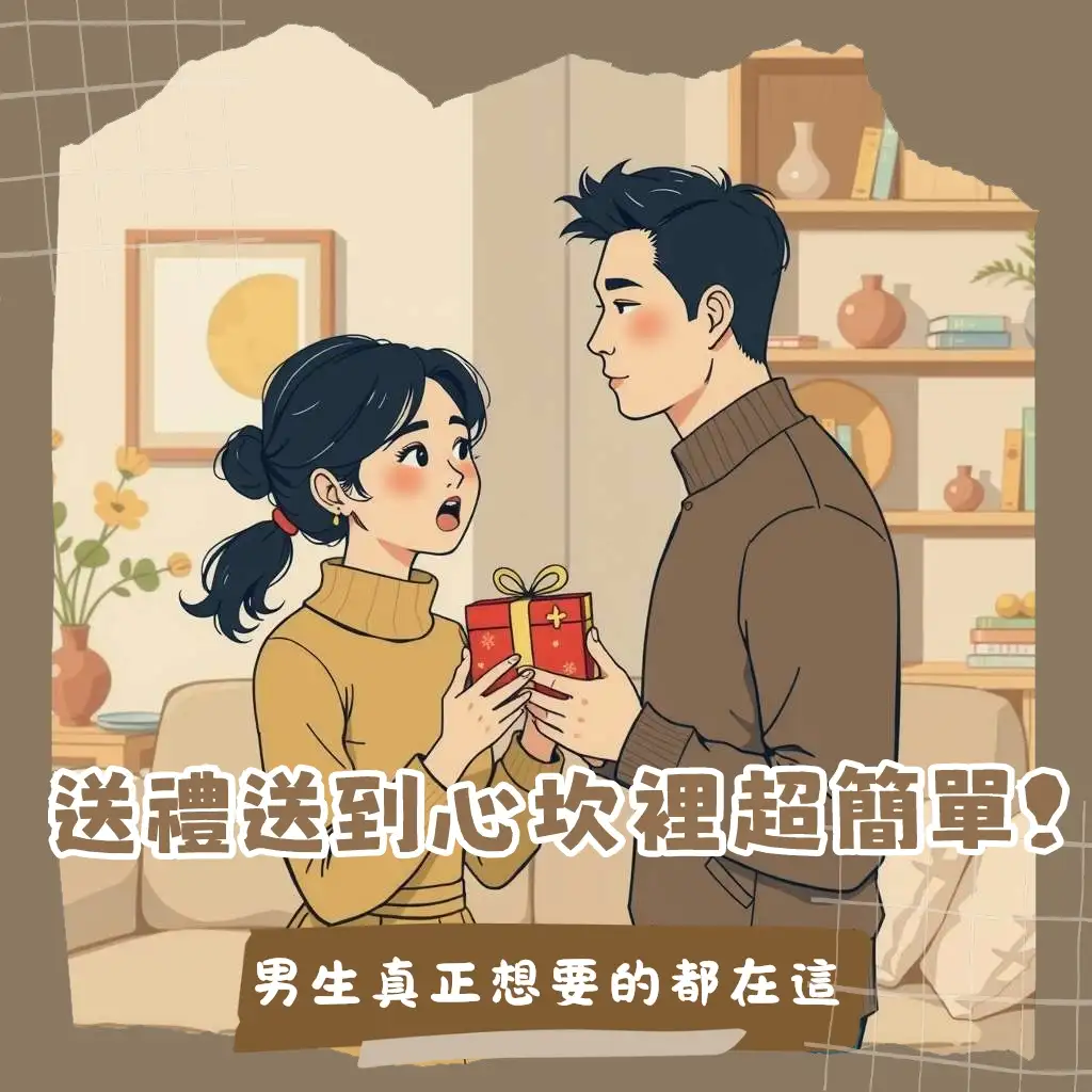男生喜歡的禮物挑選指南，包含3C科技、實用配件、興趣嗜好等熱門選項與送禮攻略。