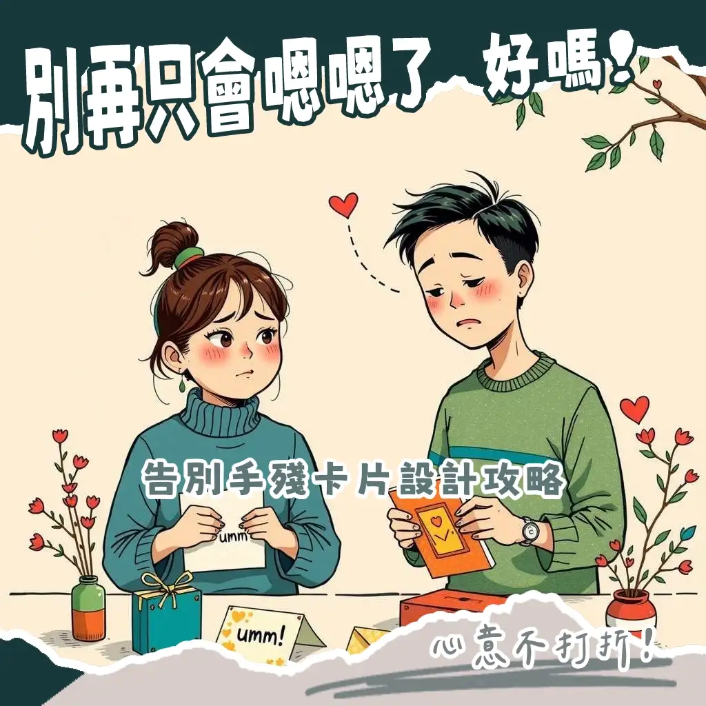 情人節卡片設計實用教學，包含多種風格、元素與工具應用，幫助你做出完美情人節卡片。