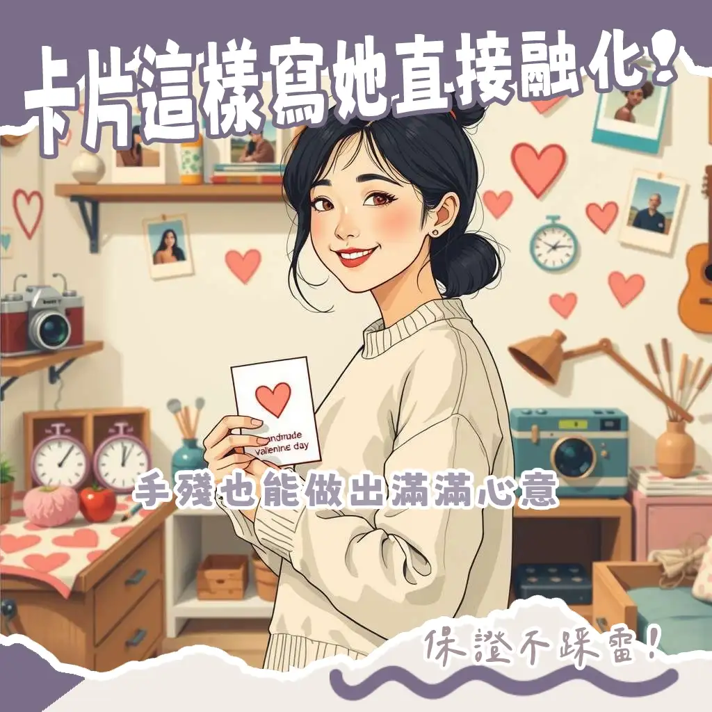 DIY情人節卡片簡單手作教學，包含手繪、照片與材質運用建議，讓你的心意透過卡片完美傳達。