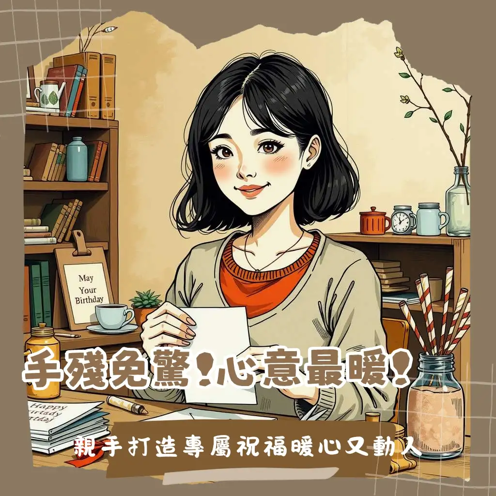 生日卡片手作：親手製作獨特生日祝福，包含拼貼、手繪、機關卡片教學與材料建議