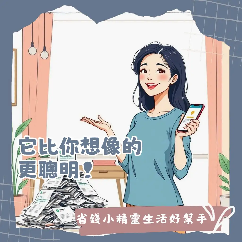 手機掃描雲端發票載具條碼，顯示發票明細與自動對獎功能，展現載具在消費管理和環保上的多元用途。