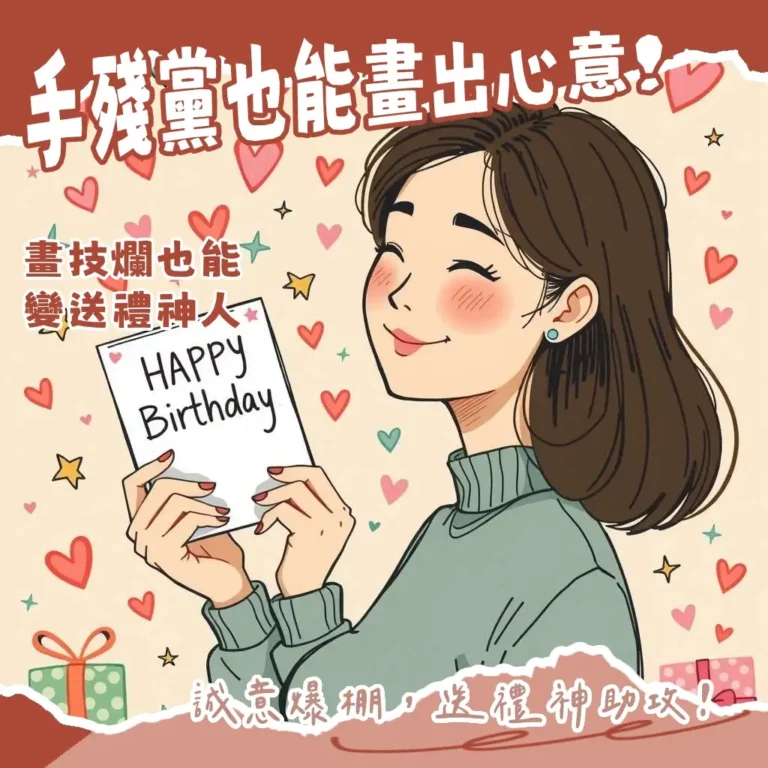 手繪生日卡片心意攻略，從Q版人像、卡通人物、簡筆畫到複合媒材，教學如何輕鬆打造獨特生日祝福。