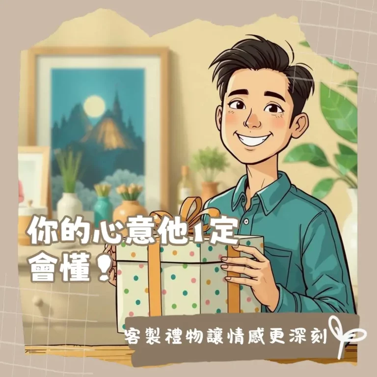 客製化禮物推薦指南：從照片人像、刻字實用、創意體驗，精選多種適合情侶、男友、生日禮物送禮的客製化商品與網站建議。