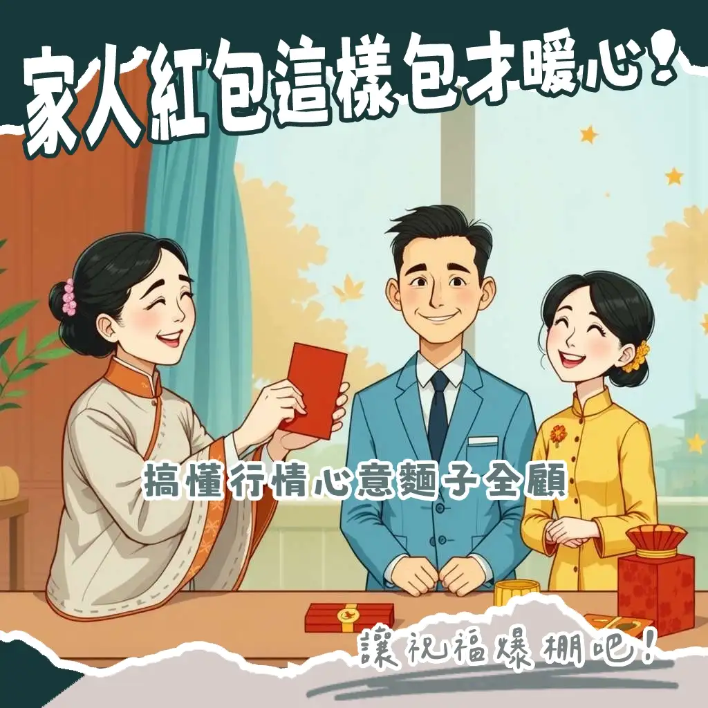 家人結婚紅包禮金指南，包含各類親戚紅包行情與送禮眉角，讓你輕鬆送出滿滿祝福。