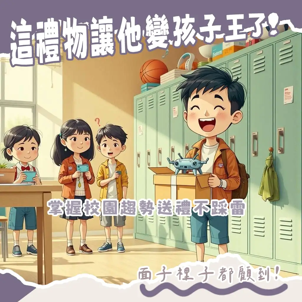男國中生生日禮物終極指南，涵蓋3C周邊、潮流運動與動漫模型，教你如何送到心坎裡。