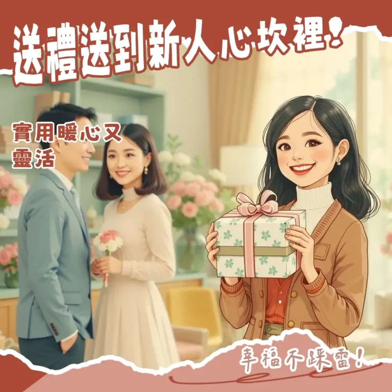 結婚禮物實用推薦,包含成雙對、家電、生活用品與客製化禮物指南。
