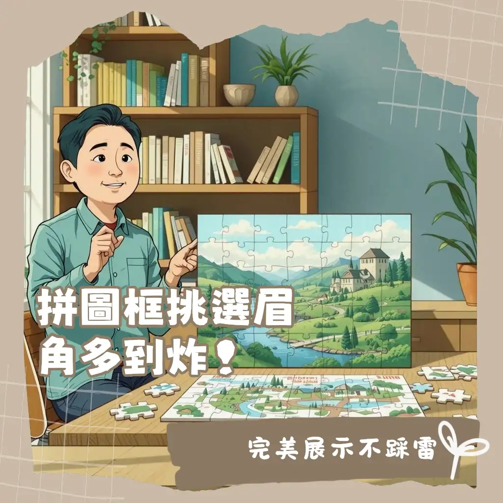 1600片拼圖框選擇指南：Pintoo專用框、客製化裱框與網購方案比較，幫你找到完美拼圖展示方式。