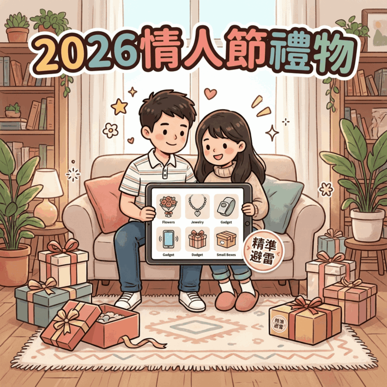 2026情人節禮物排行榜推薦清單，包含飾品、香氛、3C與質感家電