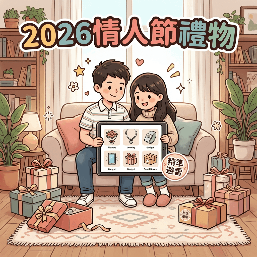 2026情人節禮物排行榜推薦清單，包含飾品、香氛、3C與質感家電