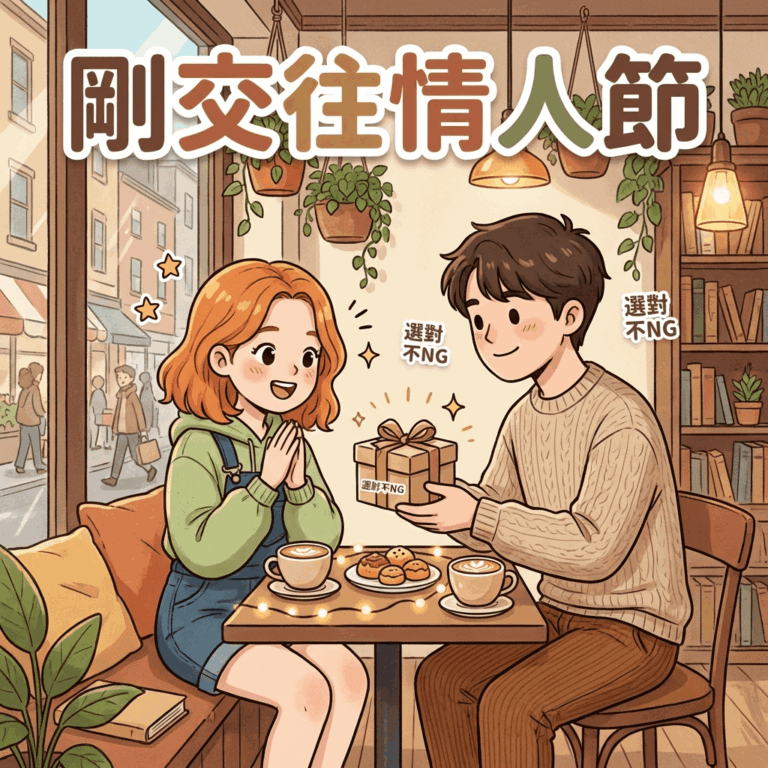 剛交往情人節禮物推薦清單，包含香氛蠟燭、巧克力與客製化手機殼，適合情侶互送。