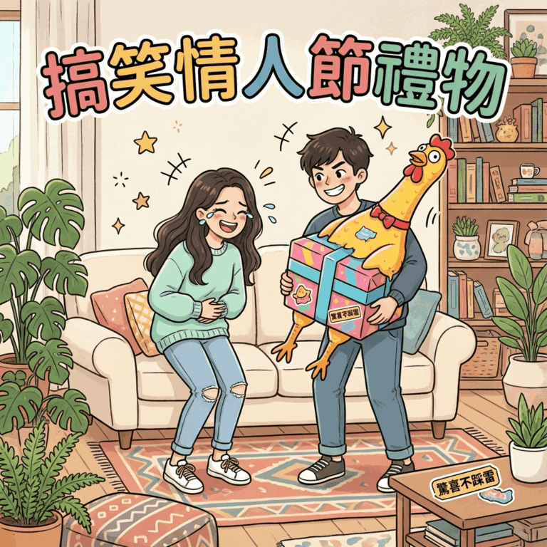 搞笑情人節禮物推薦清單，包含惡搞獎盃、趣味抱枕與客製化內褲等創意整人禮物